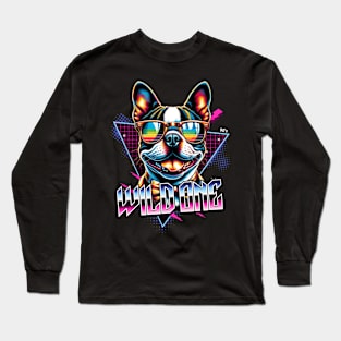 Wild One Boston Terrier Dog Long Sleeve T-Shirt